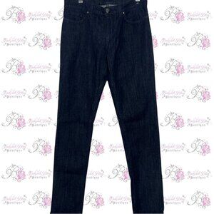Versace jeans Medusa logo metal emblem buttons charm straight leg dark wash 💎